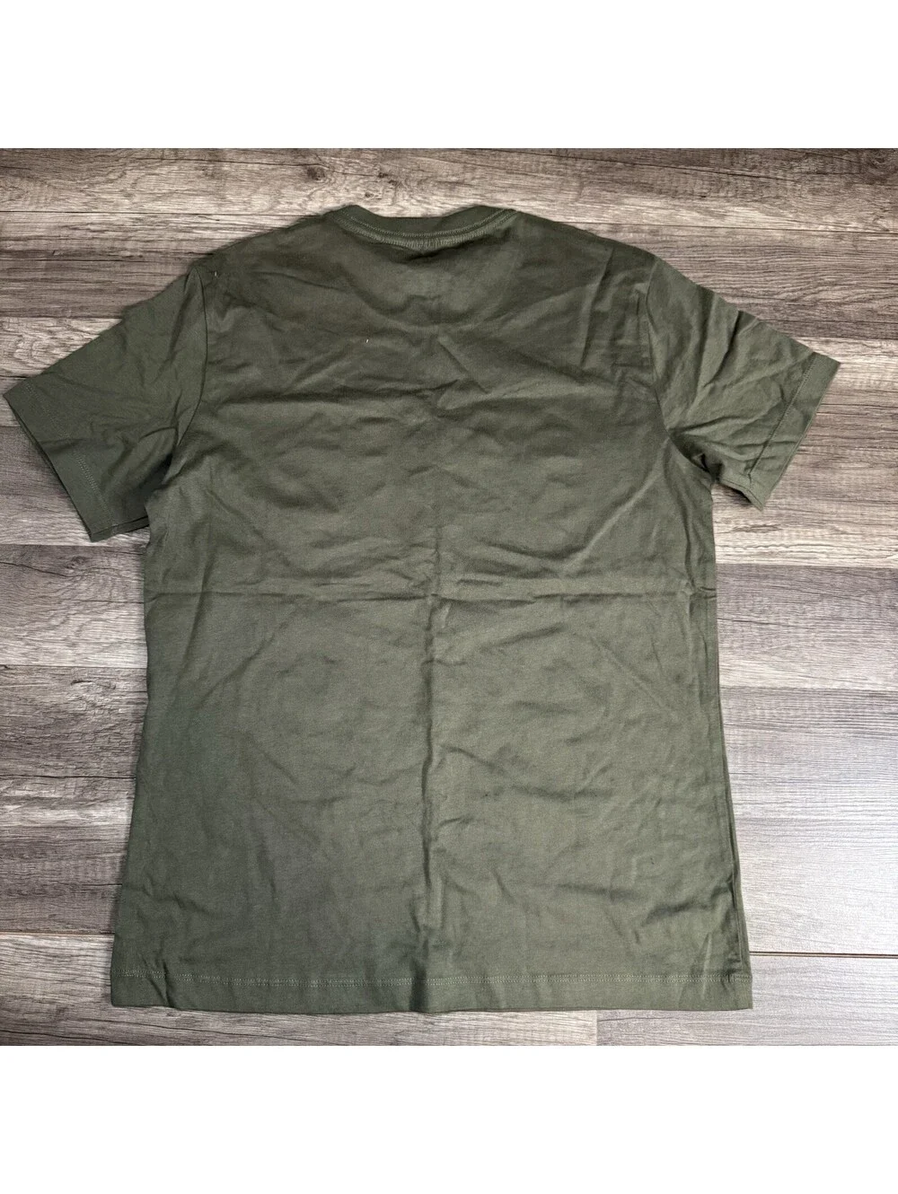True Religion Mens T-Shirt S Premium Tee Short Sleeve Chest Graphic Olive Green